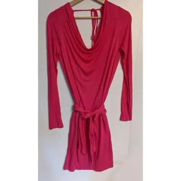 NWT Haute Hippie | Draped Open Back Dress in Pink - Picture 2 of 7